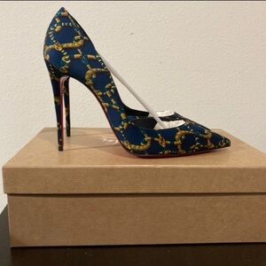 Christian Louboutin IRIZA 100 Printed High Heels Sz. 40 New w/ Box & Dustbag